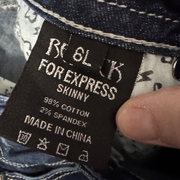 ReRock for Express Skinny Jeans long length dark blue EUC - Picture 8 of 10